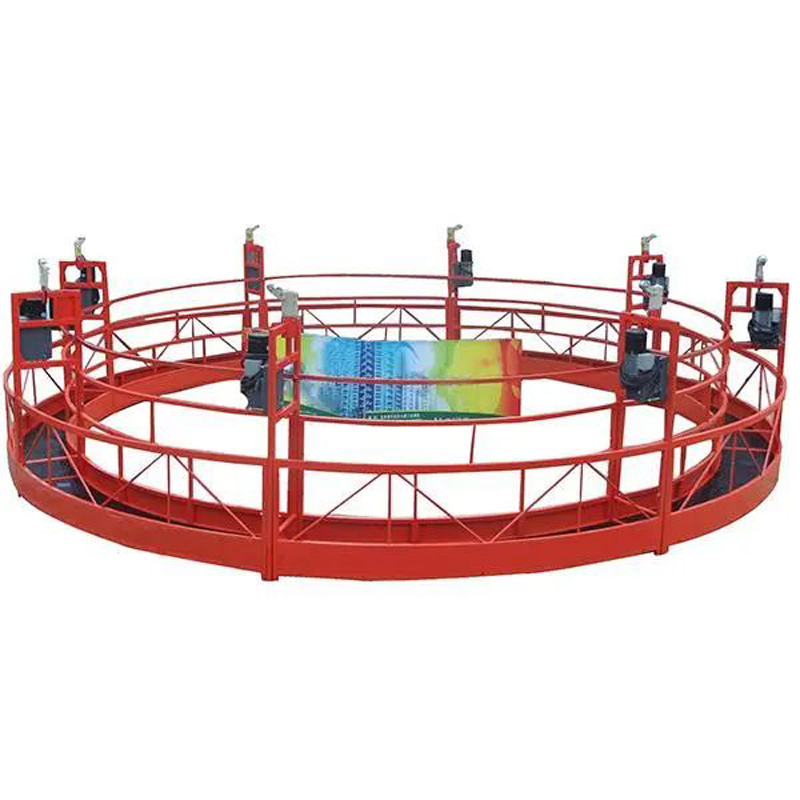 Plataforma suspensa circular para chaminé