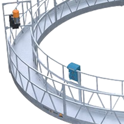 Andaimes suspensos para limpeza